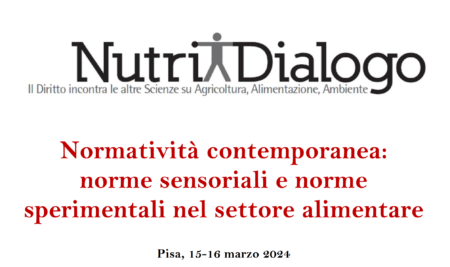 Normatività contemporanea:norme sensoriali e normesperimentali nel settore alimentare