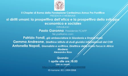 I diritti umani: la prospettiva dell’etica e la prospettiva dello sviluppo economico e sociale